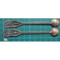 2 ea Ottoman Coin fligree Tea Spoon_238