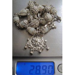 Oltu Stone Silver Necklace_273