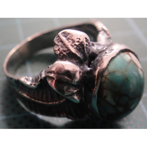 Turquoise Stone Silver Ring_811