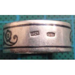 Russian Niello Silver Ring_825