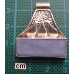 Mavi Akik Gümüş Kolye Ucu