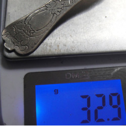 Ottoman Silver Dessert Spoon