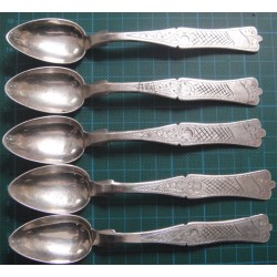 Ottoman Silver Dessert Spoon