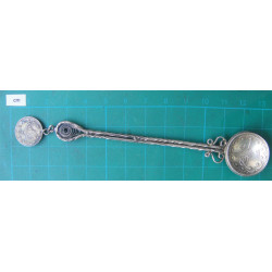 Ottoman Coin Sugar Tong and 6 ea Tea Spoon_246