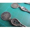 Ottoman Coin Sugar Tong and 6 ea Tea Spoon_246