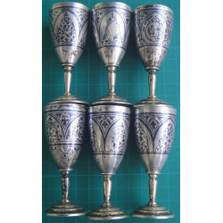 6 ea Russian Vodka Glass Set_582