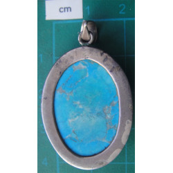 Turkuaz Taşlı Gümüş Kolye Ucu