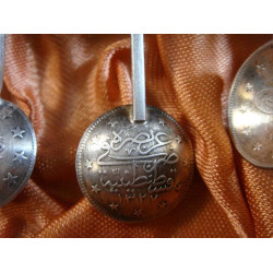 6 ea Ottoman Coin Tea Spoon, Sugar Tong and Lemon Fork71