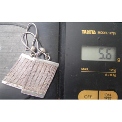 Trabzon Hasır Örme Gümüş Küpe_268