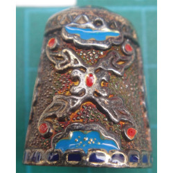 SILVER ENAMEL THIMBLE_32