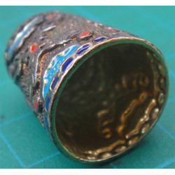 SILVER ENAMEL THIMBLE_32