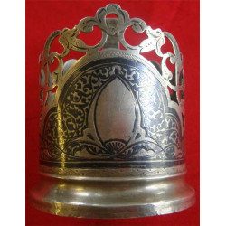 875 Damgalı Rus Savatlı Gümüş Cam Bardak Altlığı_37