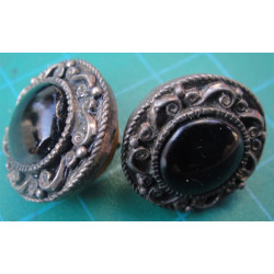 Oltu Taşlı Gümüş Küpe ve Kolye Ucu_276