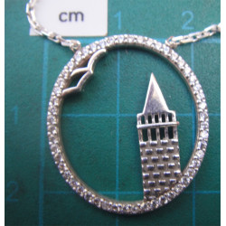 Galata Kulesi Gümüş Kolye Ucu