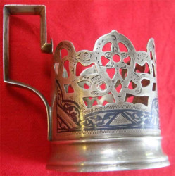 875 Damgalı Rus Savatlı Gümüş Cam Bardak Altlığı_38