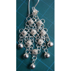 Güverse İşçilikli Gümüş Küpe_47