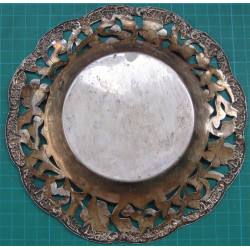 Kıl Testere İşçilikli Gümüş Tabak_592