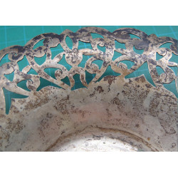 Kıl Testere İşçilikli Gümüş Tabak_593