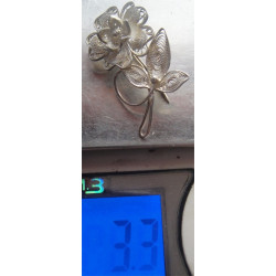 Çiçek Formunda Telkari Gümüş Broş