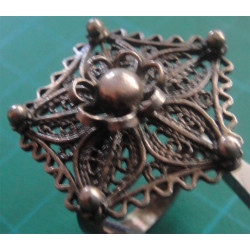 Telkari Gümüş Küpe , Kolye Ucu ve Yüzük Set_293