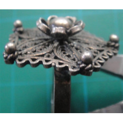 Telkari Gümüş Küpe , Kolye Ucu ve Yüzük Set_293