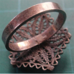 Telkari Gümüş Küpe , Kolye Ucu ve Yüzük Set_293