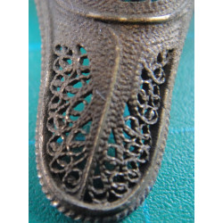 Telkari İşçilikli Altın Suyuna Batmış Gümüş Gemi_597