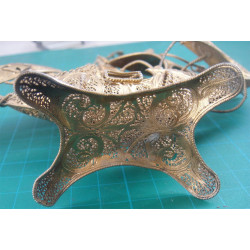 Telkari İşçilikli Altın Suyuna Batmış Gümüş Gemi_597