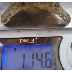 Telkari İşçilikli Altın Suyuna Batmış Gümüş Gemi_597