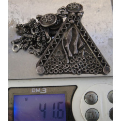 Siyah Taşlı Gümüş Gerdanlık_315