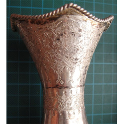 İran İşi Bir Çift Gümüş Vazo_44