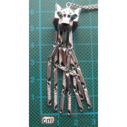 Köpek Başlı Gümüş Kolye_321