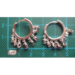 Doğal Taşlı Gümüş Küpe_319