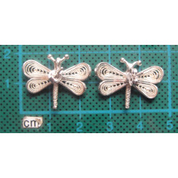 Kelebek Formunda Telkari İşçilikli Gümüş Küpe_320