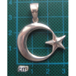 Ay Yıldızlı Türk Bayrağı Gümüş Kolye Ucu_1465