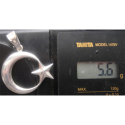 Ay Yıldızlı Türk Bayrağı Gümüş Kolye Ucu_1465