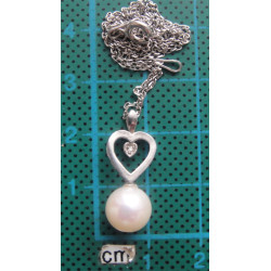 İncili Gümüş Kolye Ucu_1468