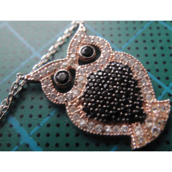 Baykuş Gümüş Kolye Ucu_1482