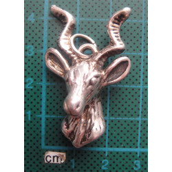 Geyik Kafası Gümüş Kolye Ucu_1486