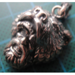 Kurt Figürlü Viking Gümüş Kolye Ucu_1487