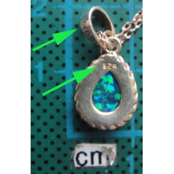 Opal Taşlı Gümüş Kolye Ucu_1488