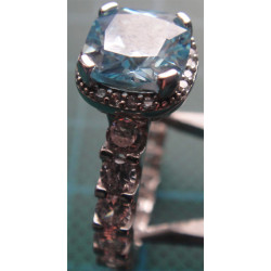 Akuamarin Doğal Taşlı Gümüş Yüzük_1145