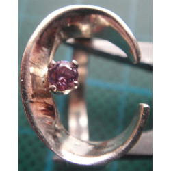 Doğal Ametist Taşlı Gümüş Yüzük_1148