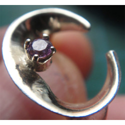 Doğal Ametist Taşlı Gümüş Yüzük_1148