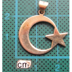 Ay Yıldızlı Türk Bayrağı Gümüş Kolye Ucu_1504