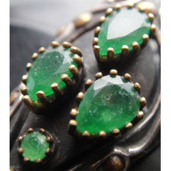 Lale formunda Doğal Taşlı Gümüş Kolye Ucu_1515