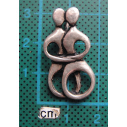 Kucaklayan Çiftler Gümüş Kolye Ucu_1517