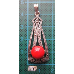 Markazit Taşlı Gümüş Kolye Ucu_1526