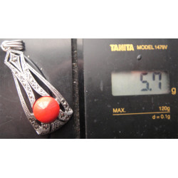 Markazit Taşlı Gümüş Kolye Ucu_1526