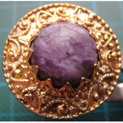 Mor Taşlı Gümüş Yüzük_1185